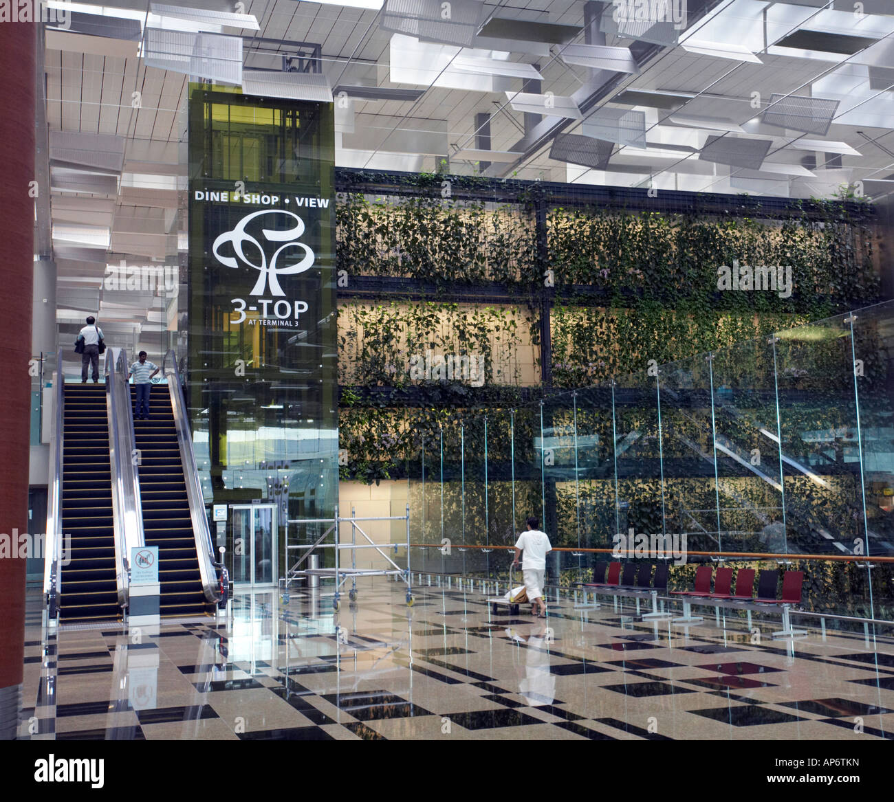 Singapore changi airport green wall hi-res stock photography and images ...