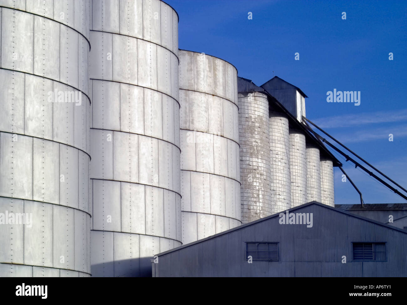 grain silos Stock Photo