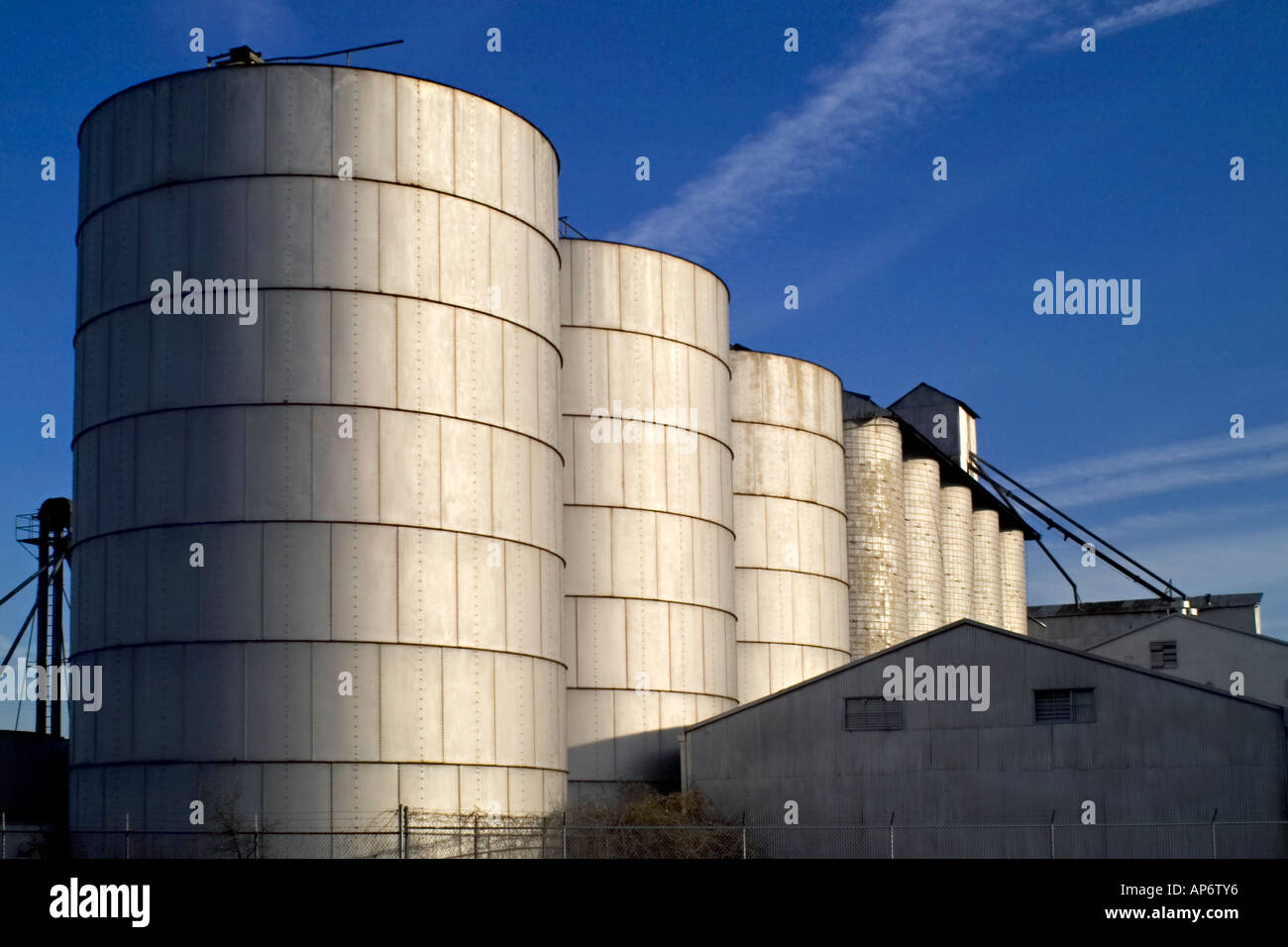 grain silos Stock Photo