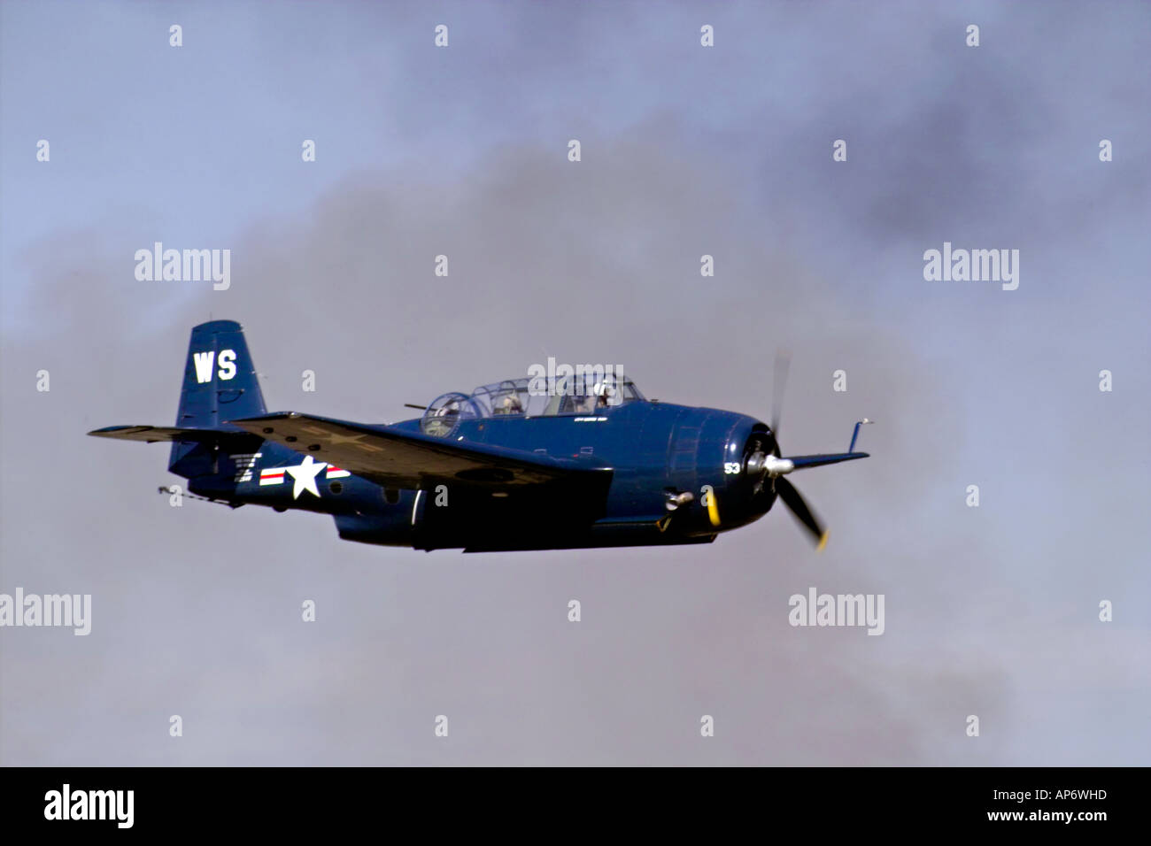 TBM Avenger in flight Stock Photo - Alamy