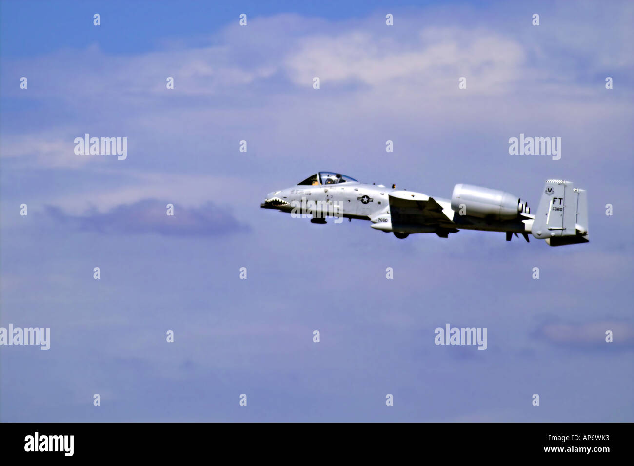 A-10 Warthog in flight Stock Photo