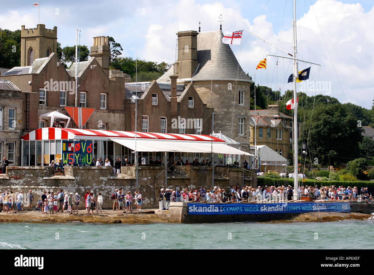 Royal Yacht Squadron yacht club Cowes Week Isle of Wight England UK