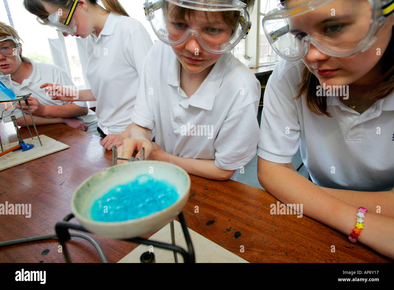 14 to 18,High school pupils science class south of England Great