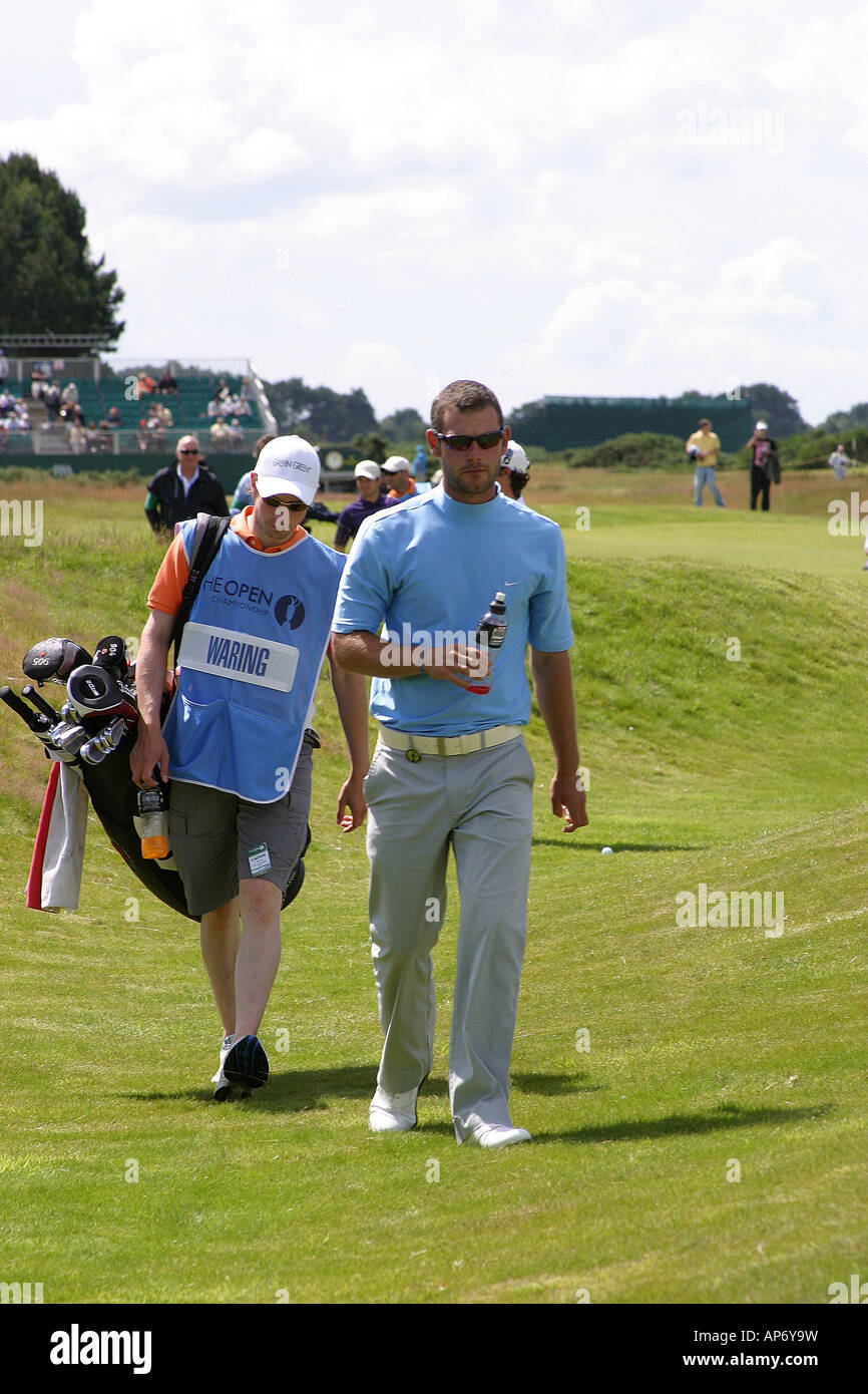 Paul Waring, English professional golfer, at Carnoustie during the British Open Golf Championship 2007 Stock Photo