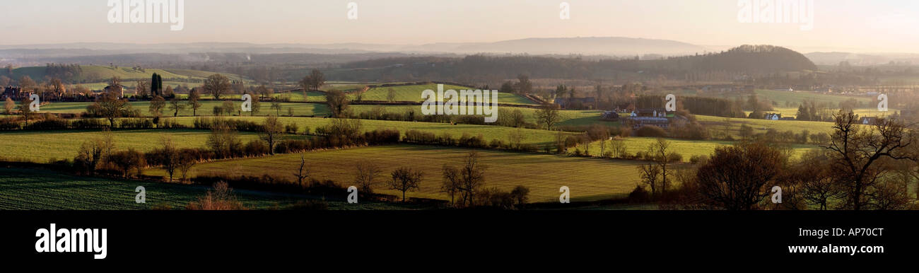 The view from hanbury church worcestershire england uk This is the setting for the fictional village of ambridge in the radio se Stock Photo