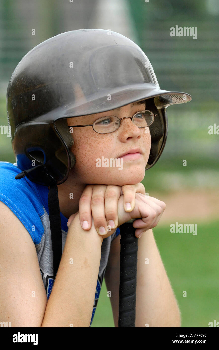 Baseball action Stock Photo