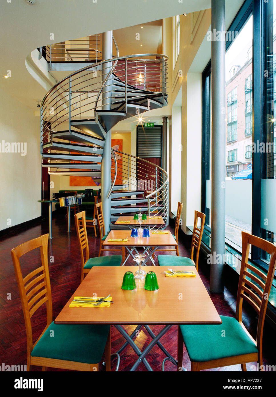 Interior of a bistro style restaurant in Dublin, Ireland Stock Photo