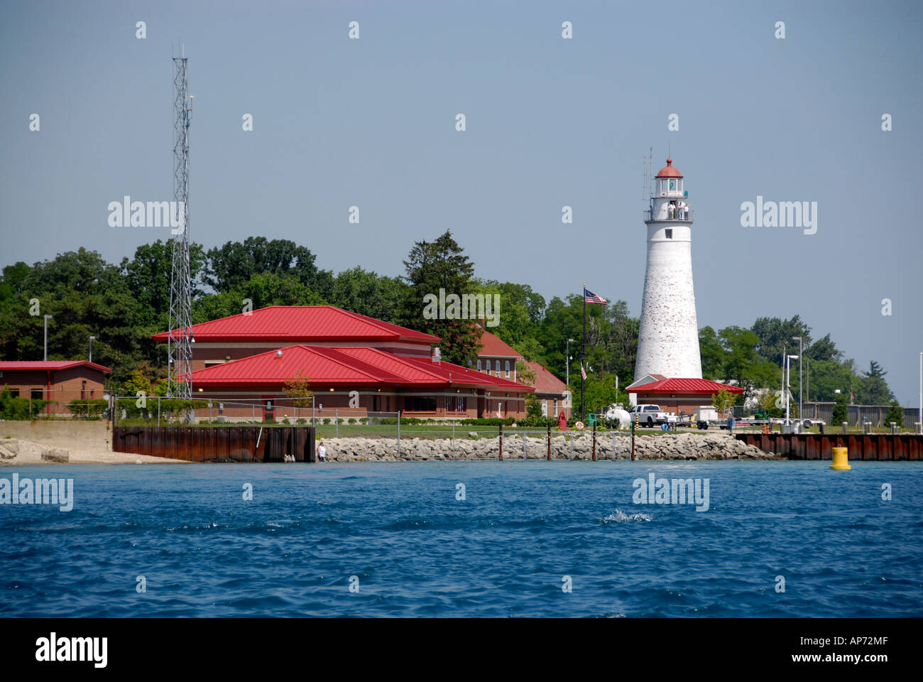 Fort Gratiot Lighthouse located at the mouth of Lake Huron at Port