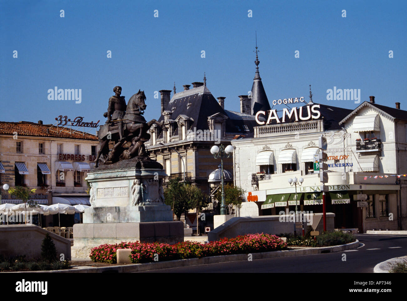 Place Francois I the main square in Cognac Charente France Stock Photo