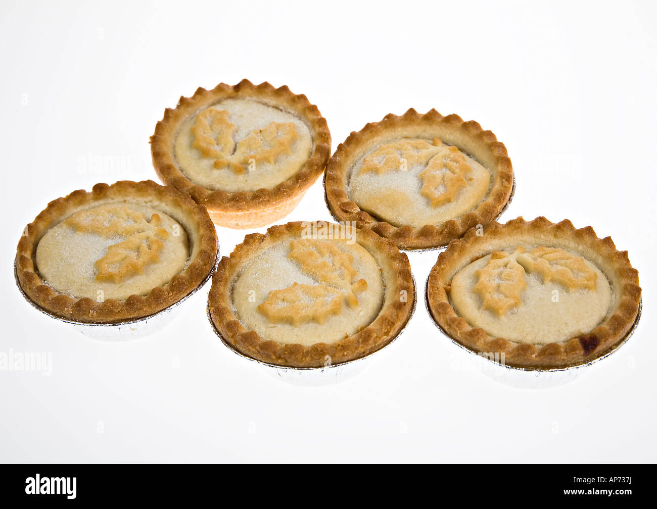 Five mince pies Stock Photo