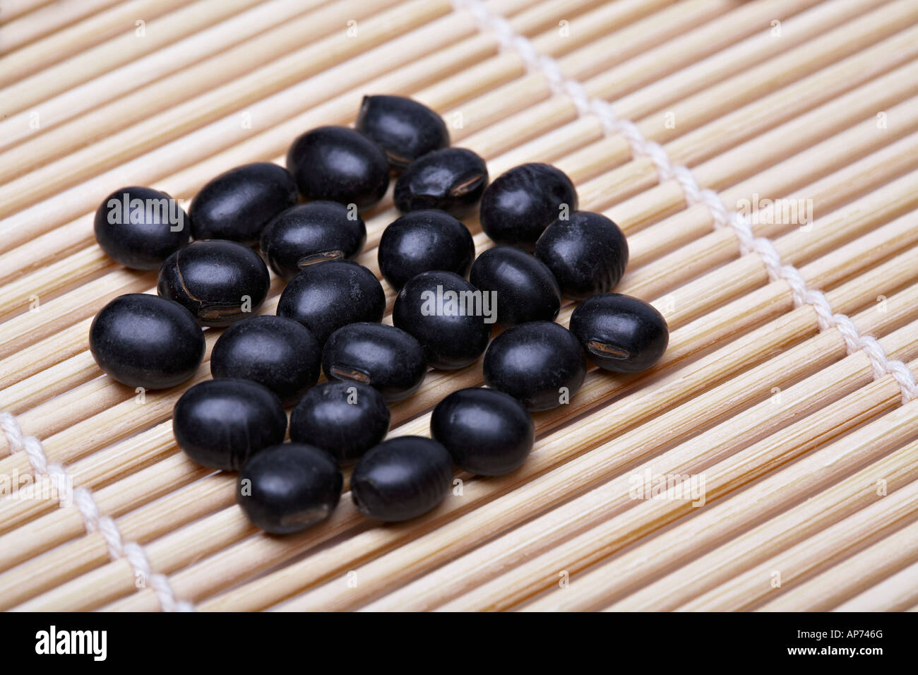 Black soybeans Stock Photo