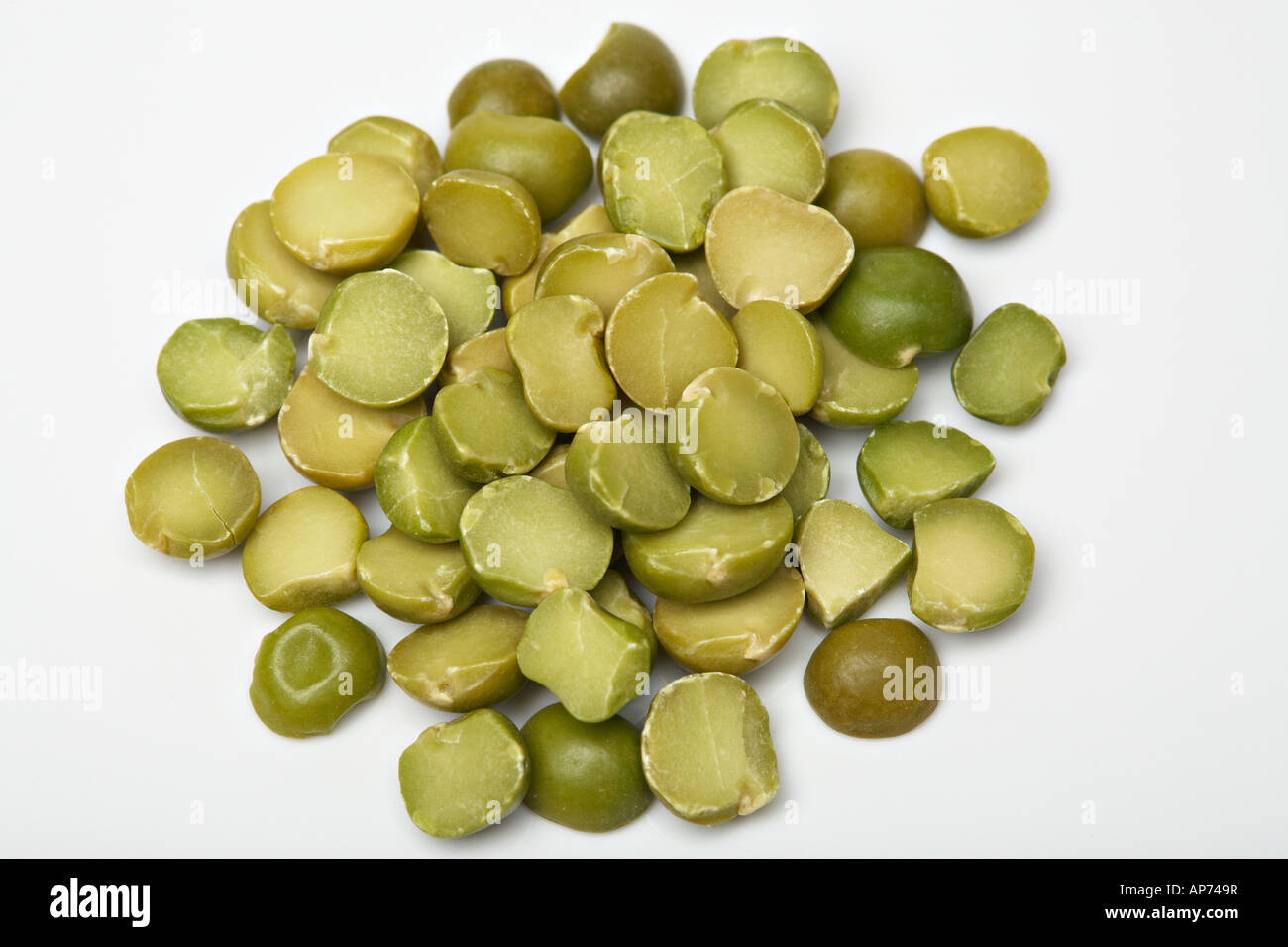 Green split peas Stock Photo