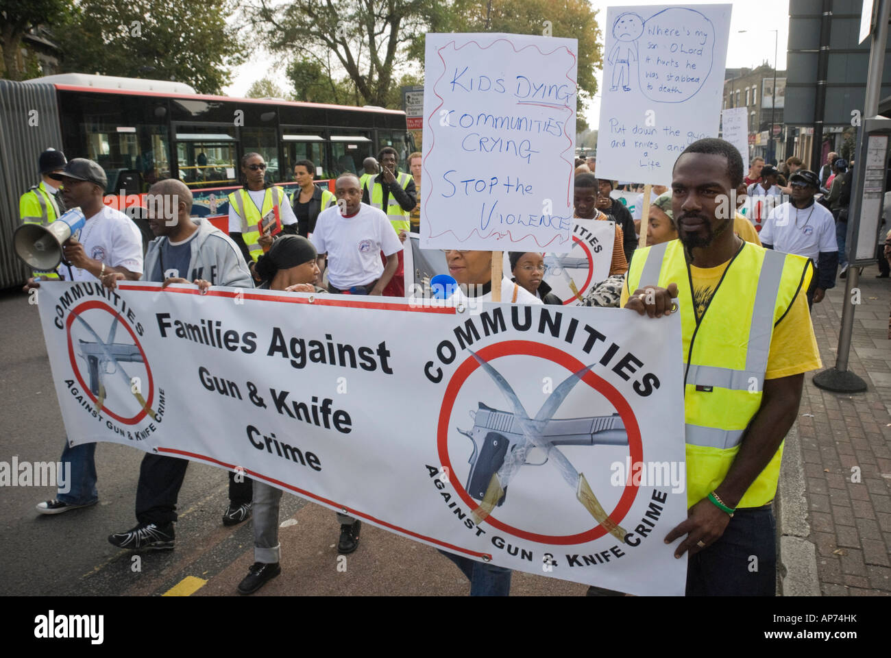 This Community March Against Gun And Knife Crime In Hackney London Started In An Area Notorious For Several Murders Stock Photo Alamy
