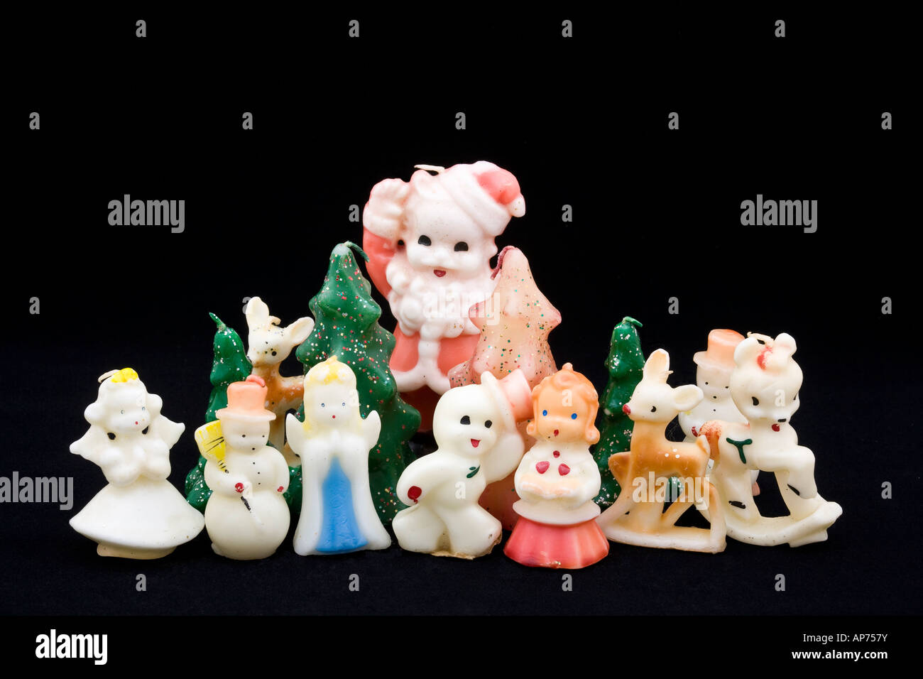 Vintage wax collector Christmas candles from 1950 s manufactured by