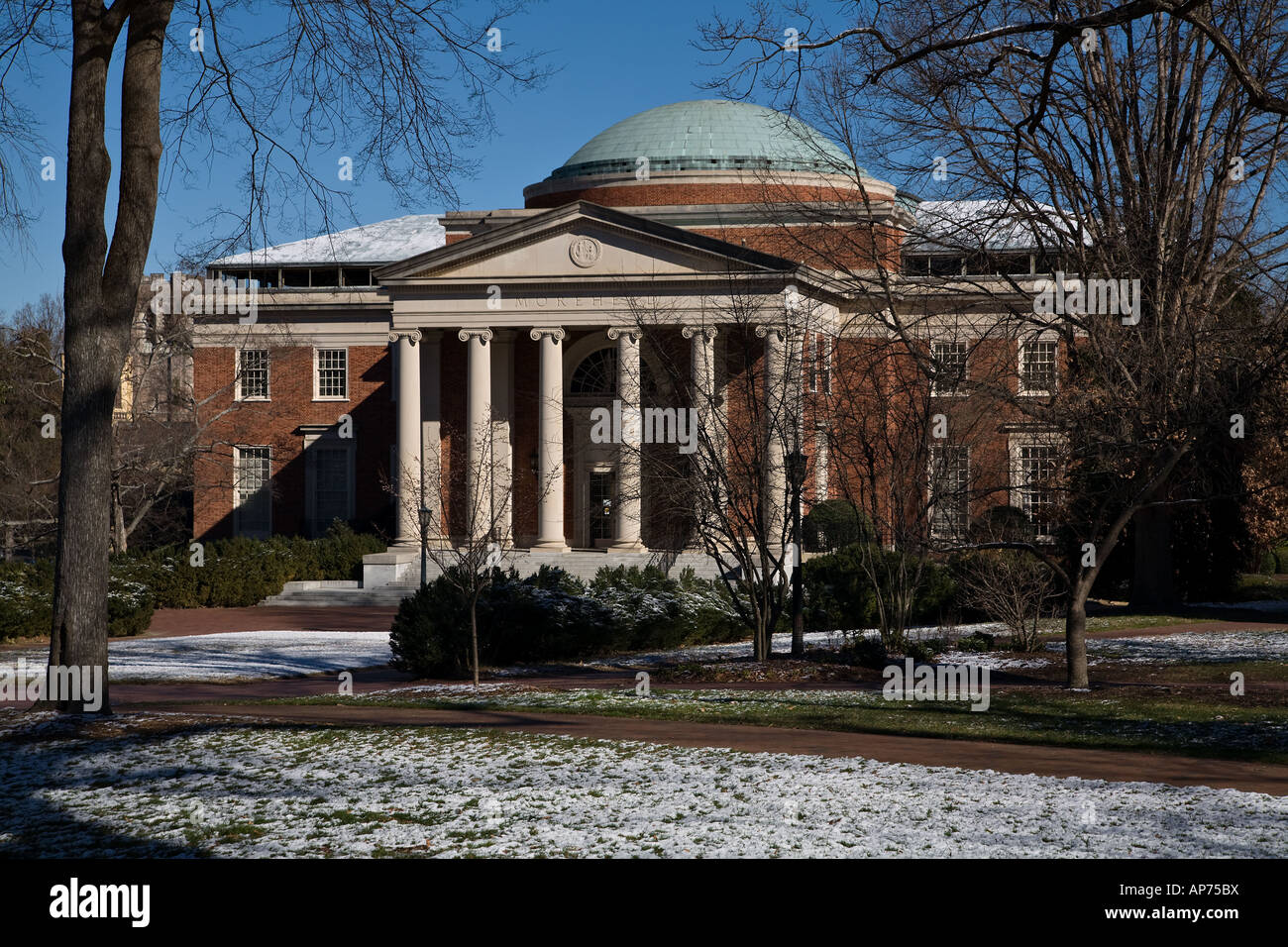 Wilson Library of the University of North Carolina in Chapel Hill UNC in the Winter Stock Photo