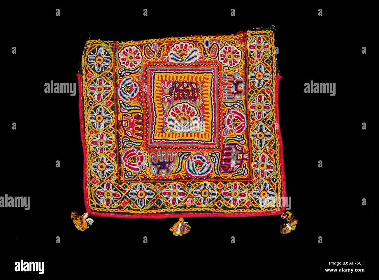 Sumptuously embroidered and applique fabric from India Stock Photo Alamy