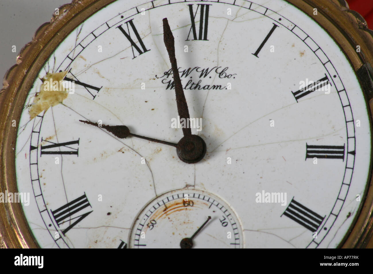Broken Pocket Watch Stock Photo Alamy
