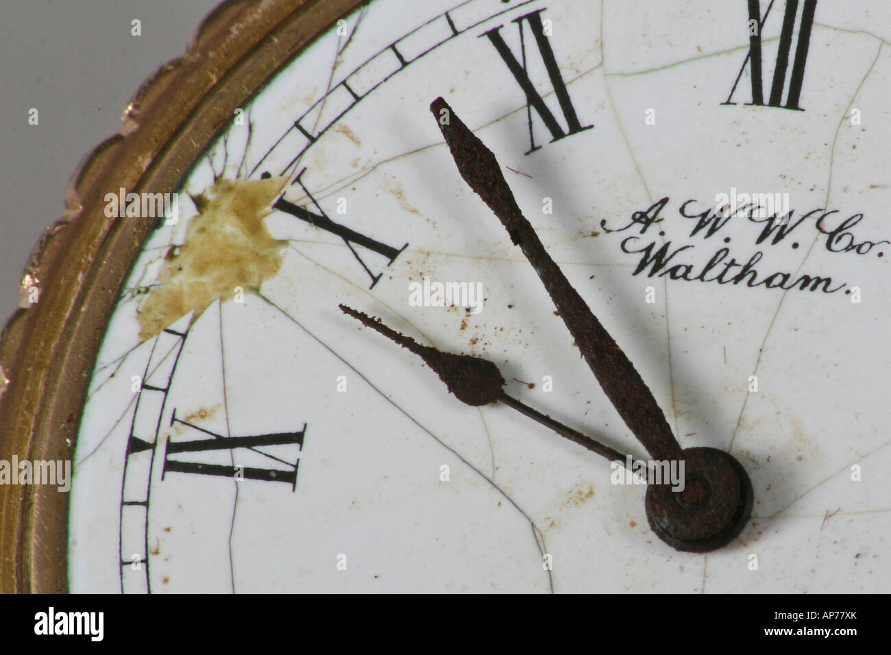 Broken Pocket Watch Stock Photo Alamy