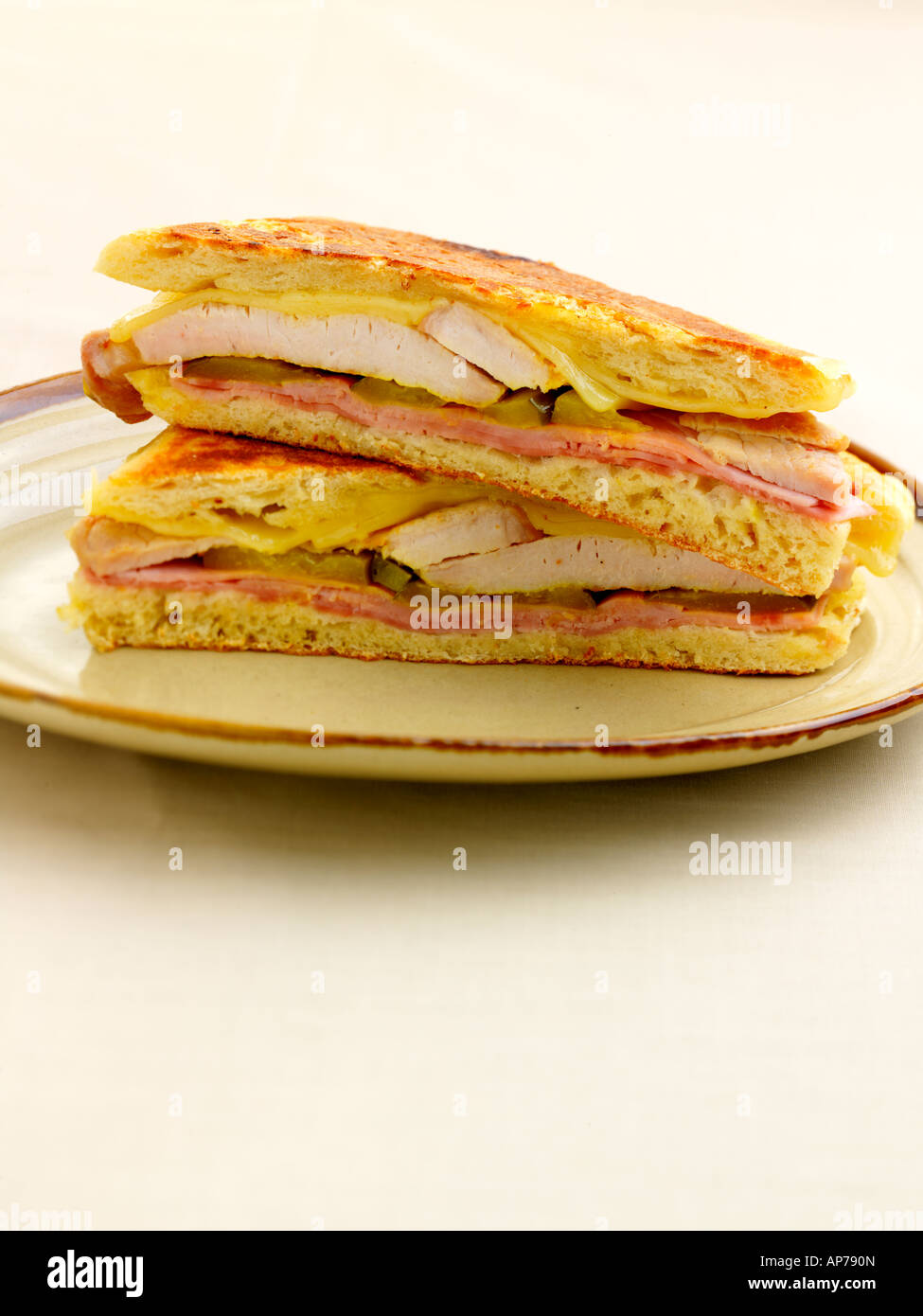 Traditional Cuban Pressed Sandwich Stock Photo Alamy