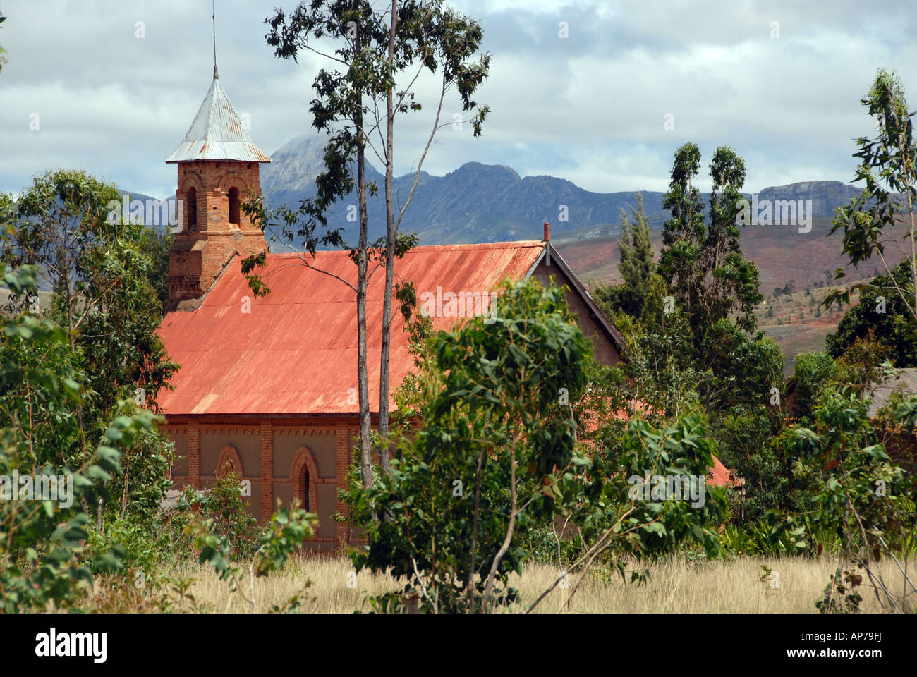 Country church near Ambalavao, Central Highlands, Madagascar Stock ...