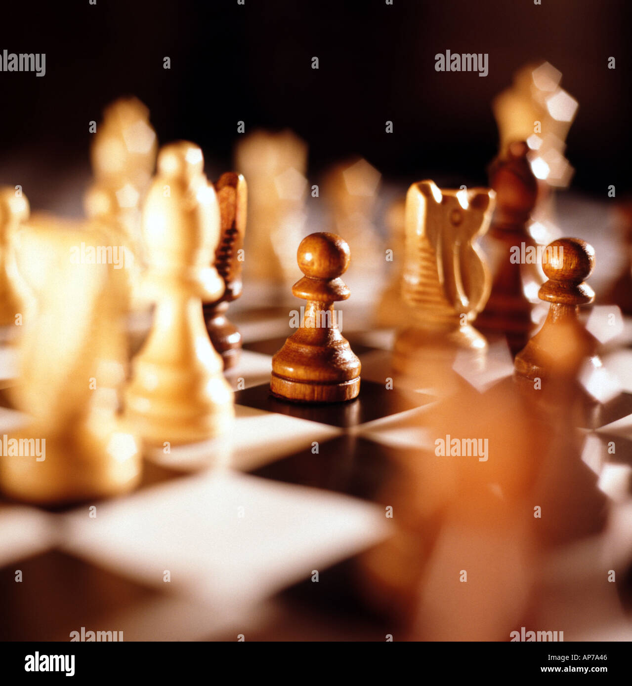 Chess on board game hi-res stock photography and images - Alamy
