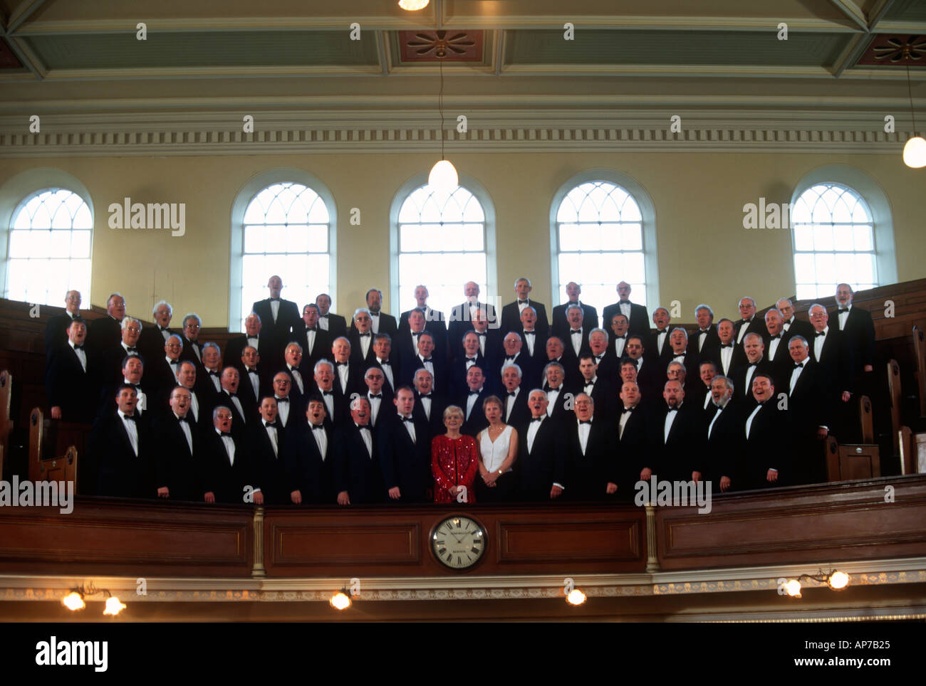 UK Wales Merthyr Tydfil The Dowlais Male Voice Choir at the Zoar Church Building Merhyr Tydfil JK Stock Photo