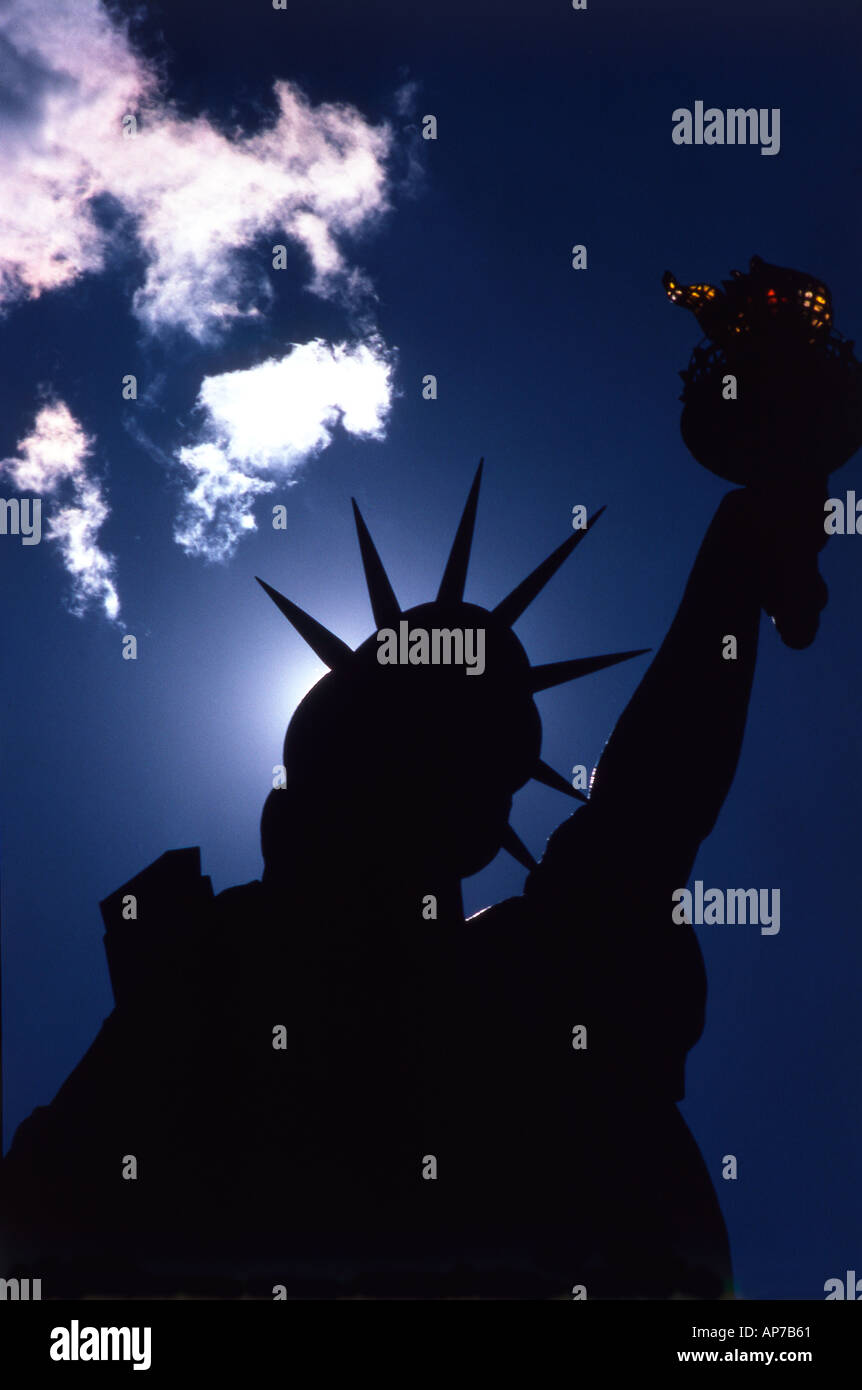 Statue of Liberty New York NY USA Silhouette Stock Photo - Alamy