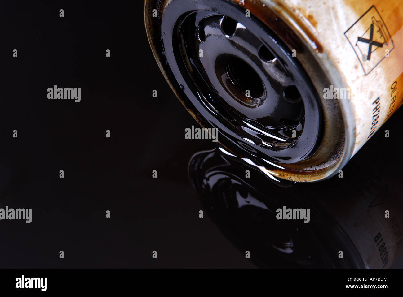 Oil Filter and used Oil Stock Photo Alamy