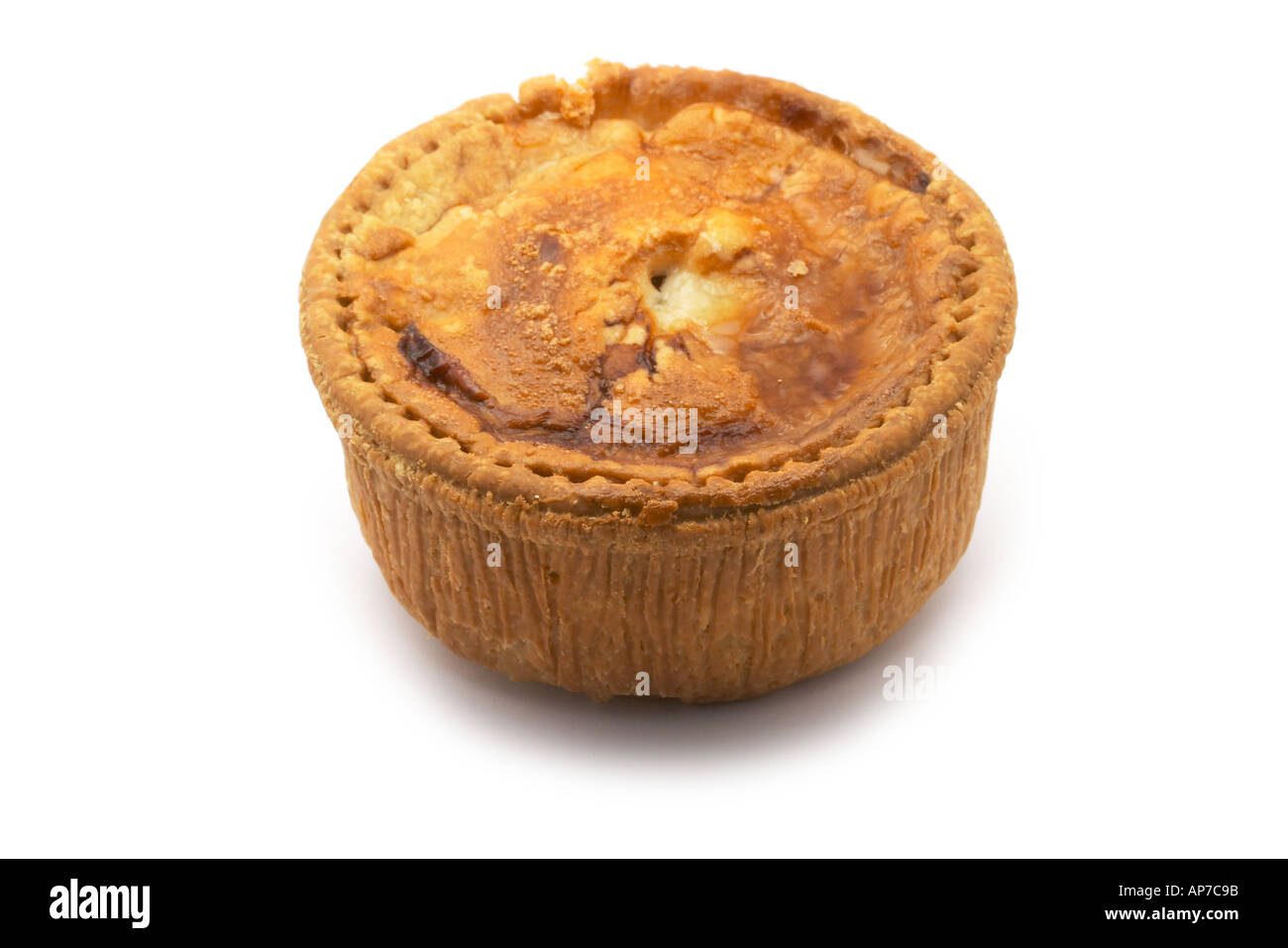 Traditional Pork Pie with Plain Top Stock Photo