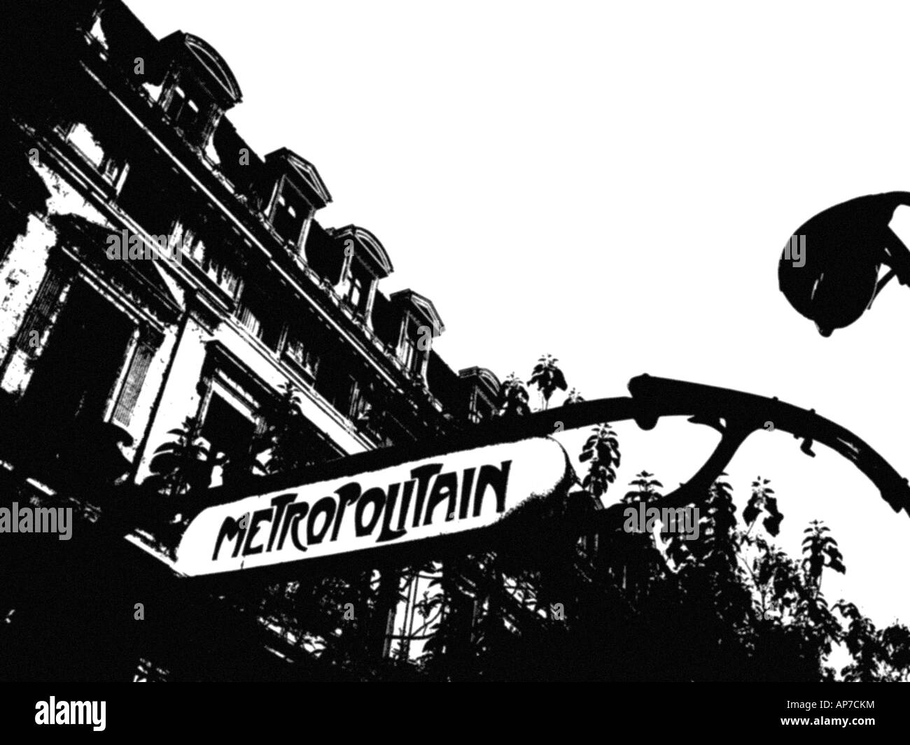metro city urban subway architecture graphic Paris metropotitain europe iron design Stock Photo