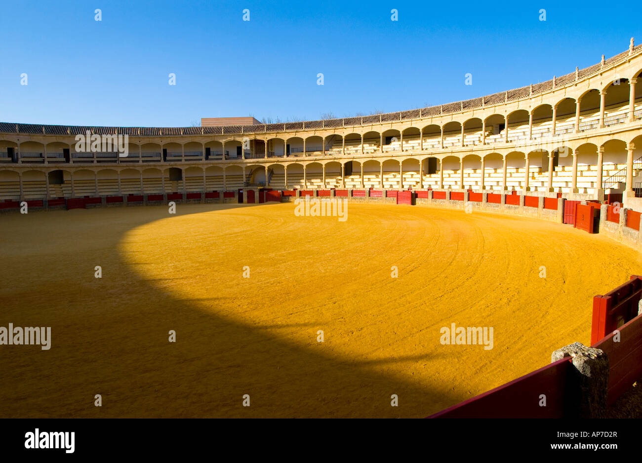 Ronda Bullring founded by Felipe II in 1572. Calle Virgen de la Paz, 15, 29400 Ronda, Málaga, Spain: Phillip Roberts Stock Photo