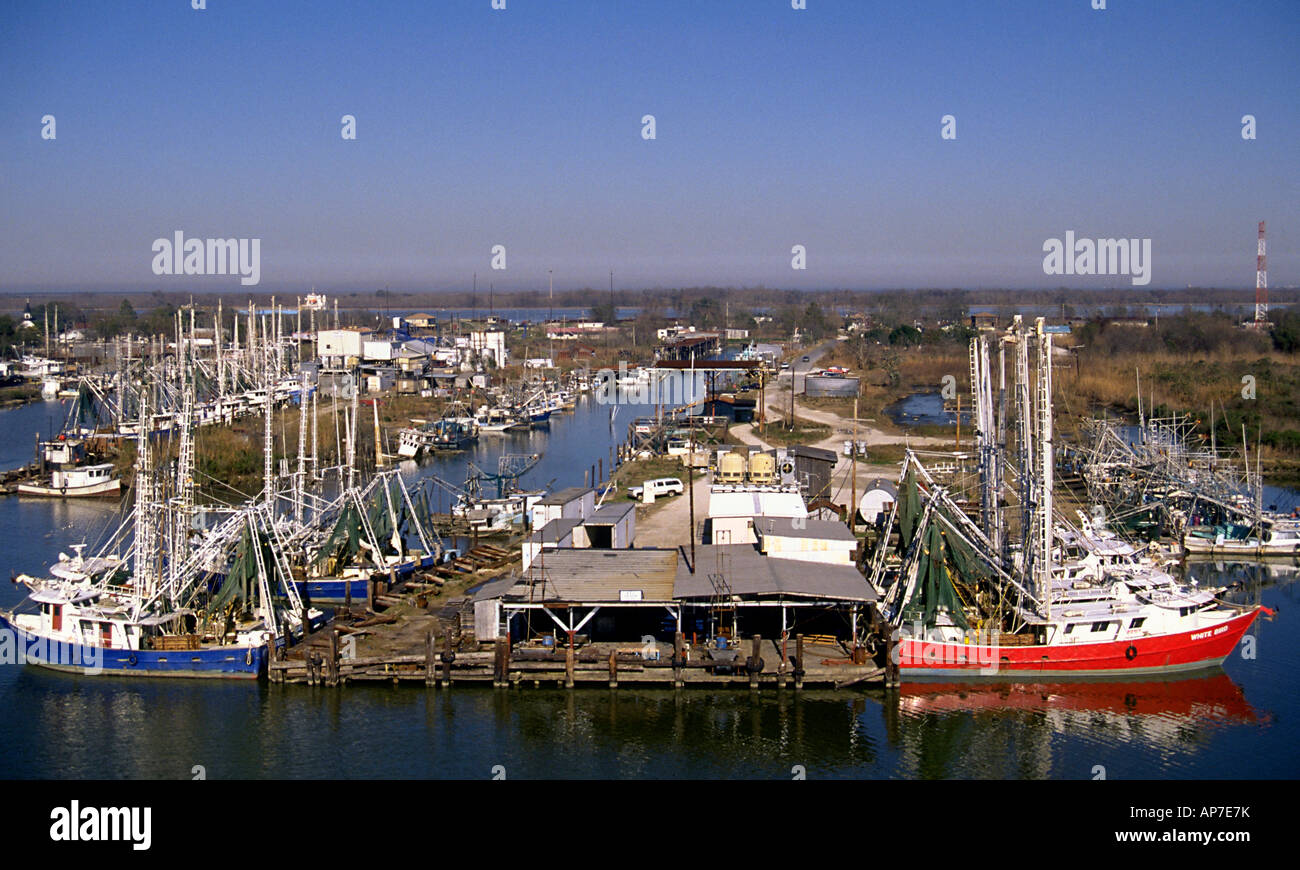Shrimp trawlers moored at the Venice Marina, Louisiana Stock Photo Alamy