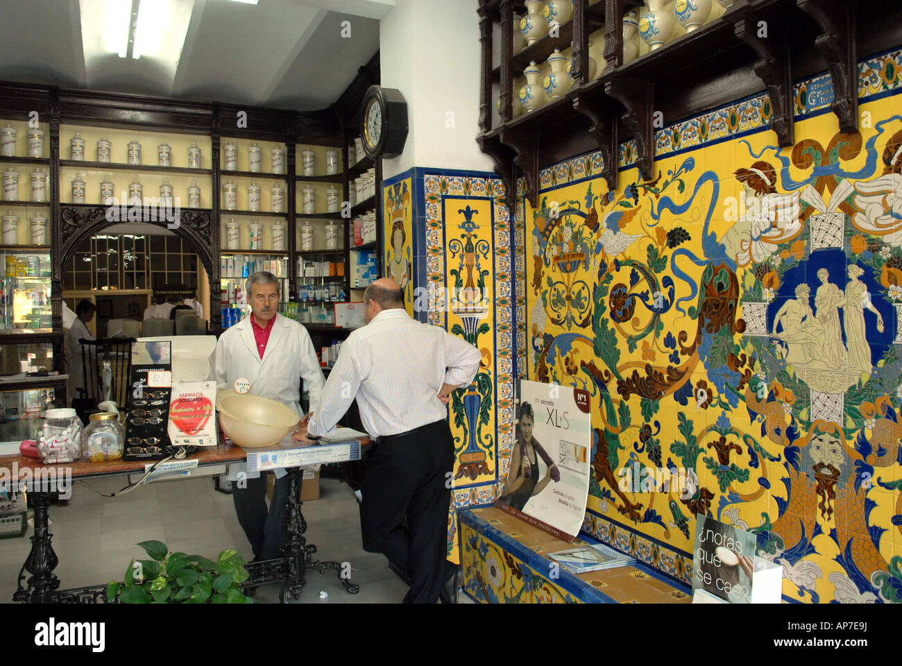 Old chemist shop Seville in Spain Stock Photo