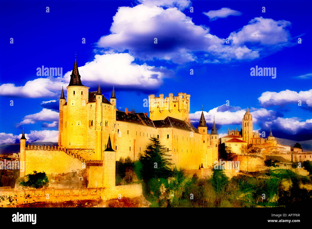 The Alcazar Castle Segovia Castile Spain Stock Photo