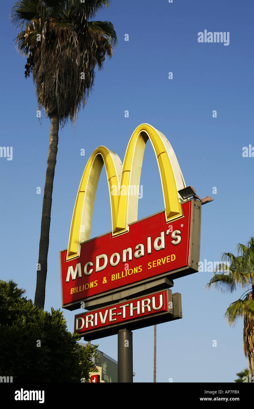 McDonald’s sign, Los Angeles, California, USA Stock Photo