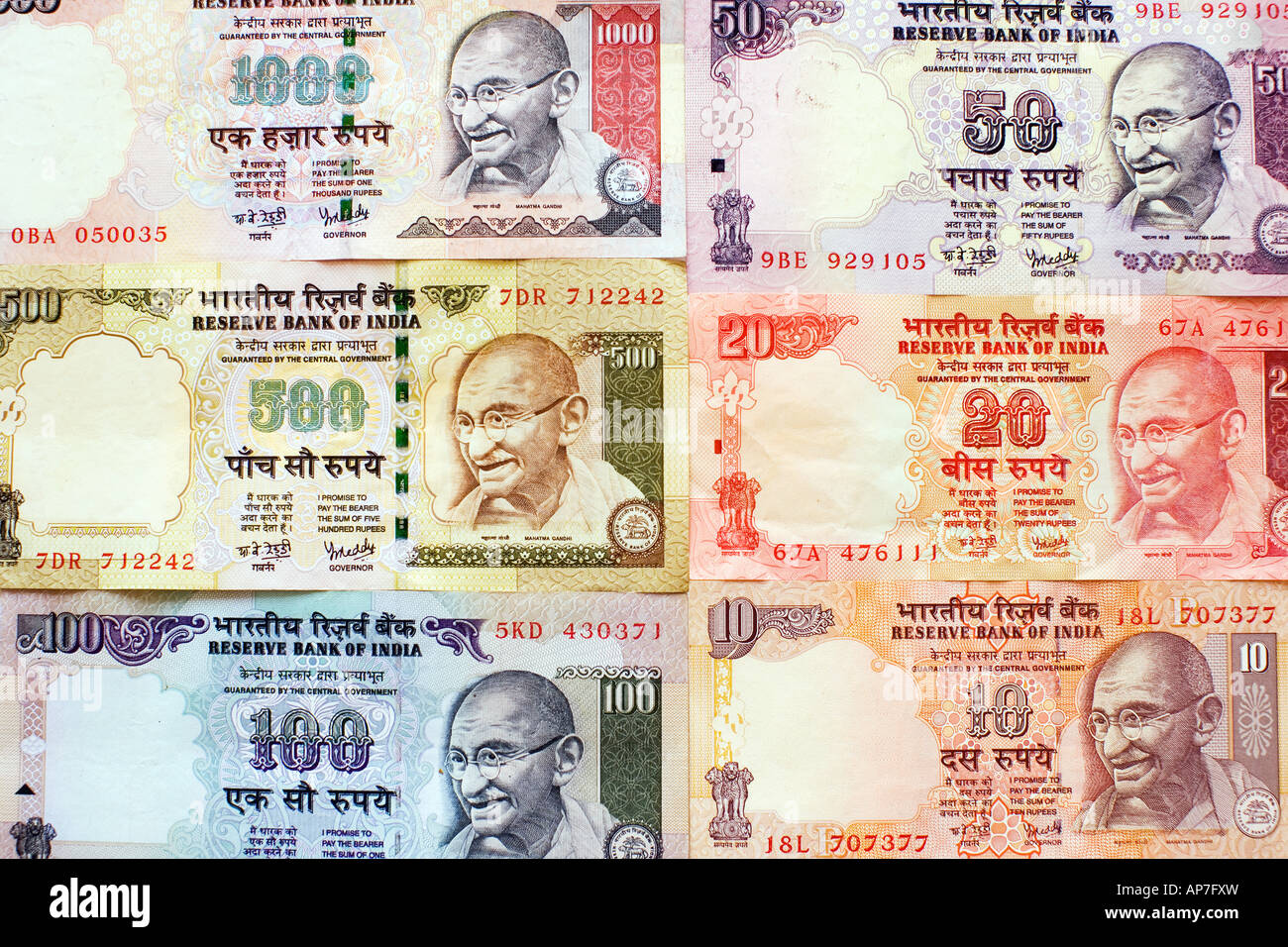 indian rupee notes Stock Photo