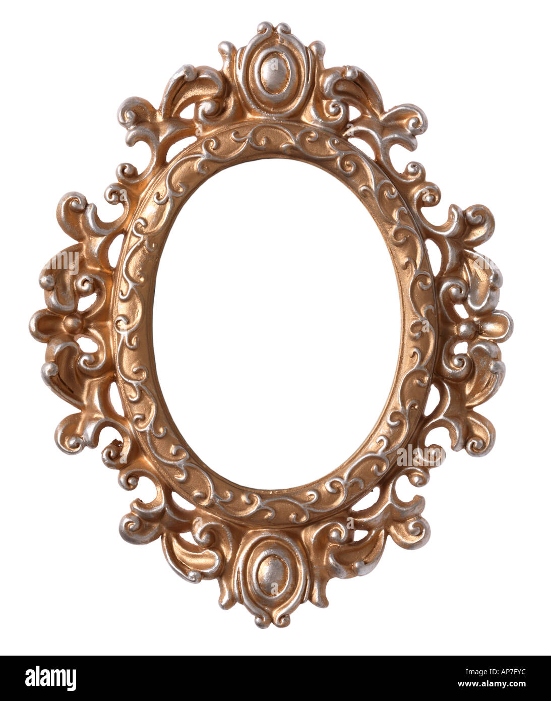 Ornate Oval Picture Frame Stock Photo