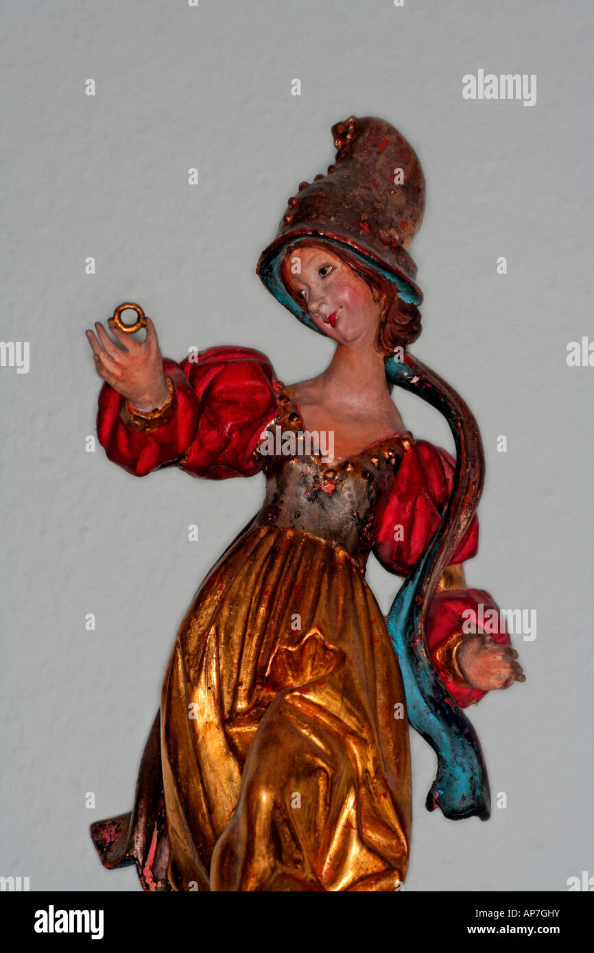 Moorish dancer figurine 'beautiful maiden' courted during the traditional dance Bavaria Germany Europe Stock Photo