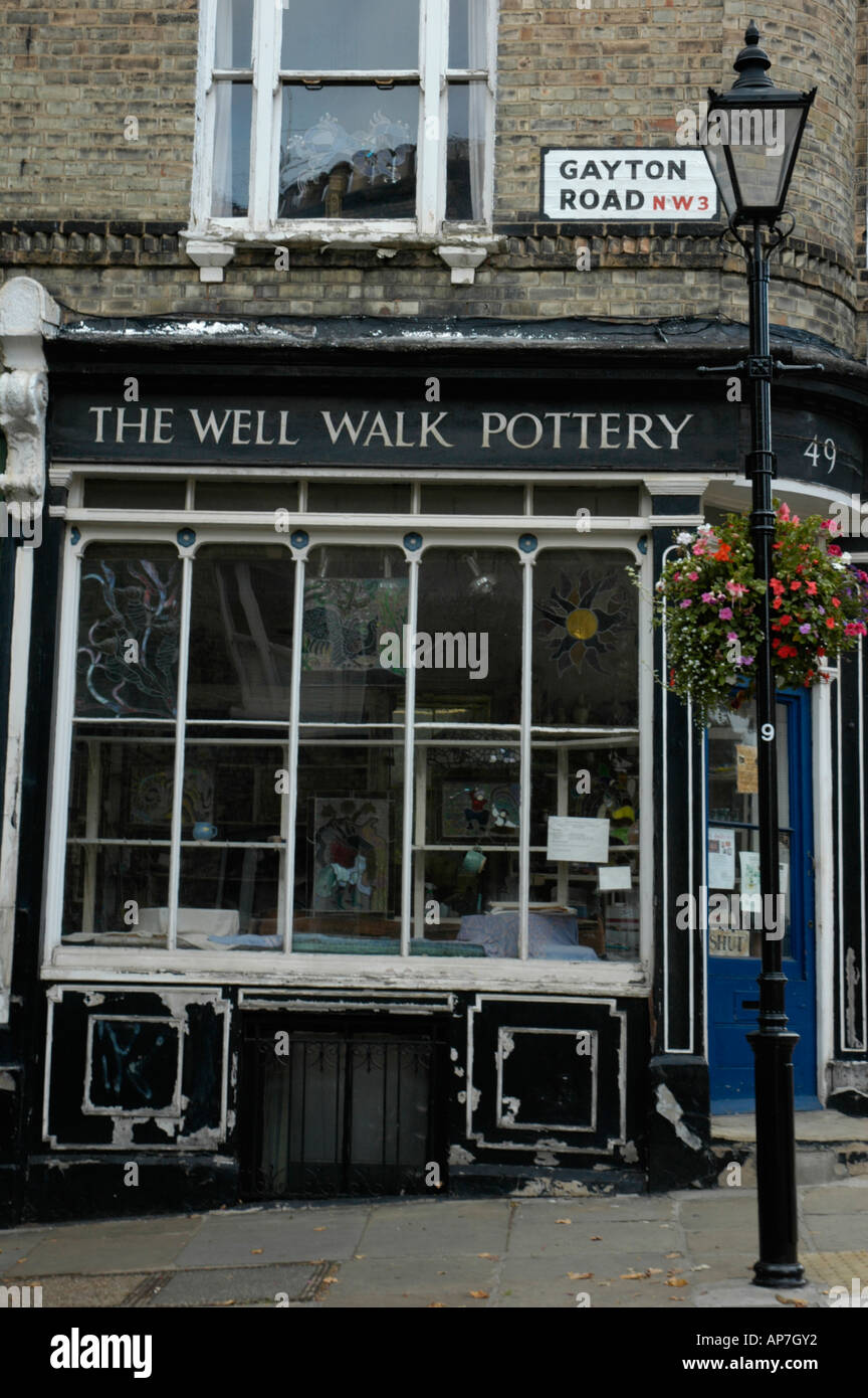 The Well Walk Pottery Shop in Hampstead London UK Stock Photo