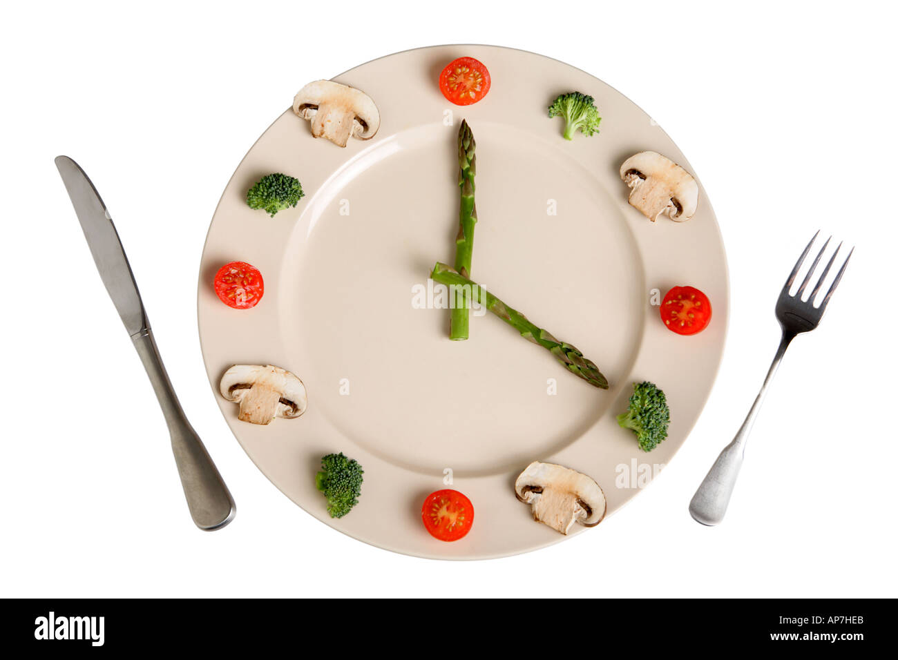 Time to Eat Vegetables Stock Photo