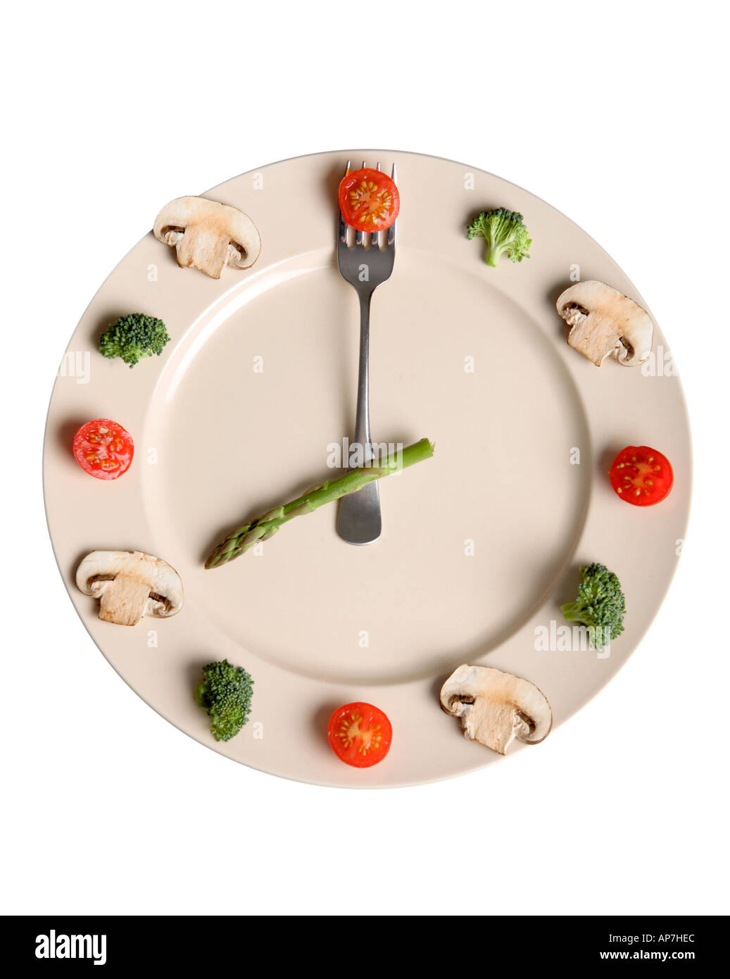 Food Clock Stock Photo