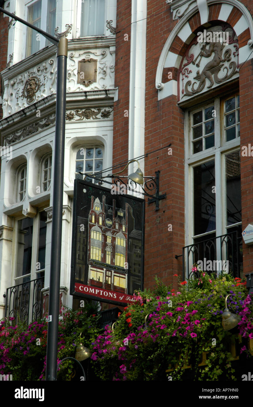 Compton's Wine Bar in Old Compton Street Soho London UK Stock Photo Alamy