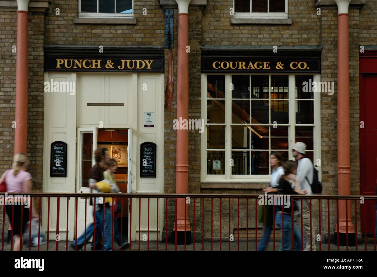 Punch and Judy public house inside Covent Garden market London UK Stock
