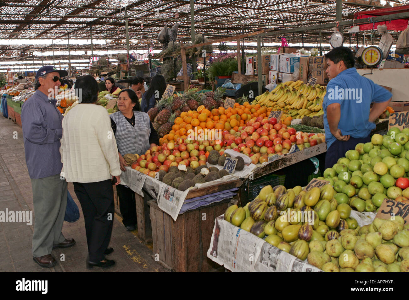 grocer, Arica market, Chile Stock Photo - Alamy