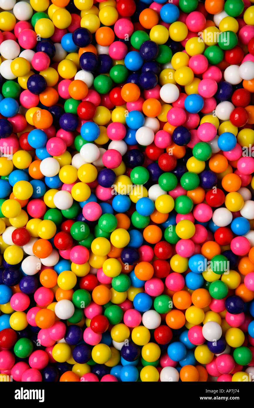 Multicolored gum balls Stock Photo