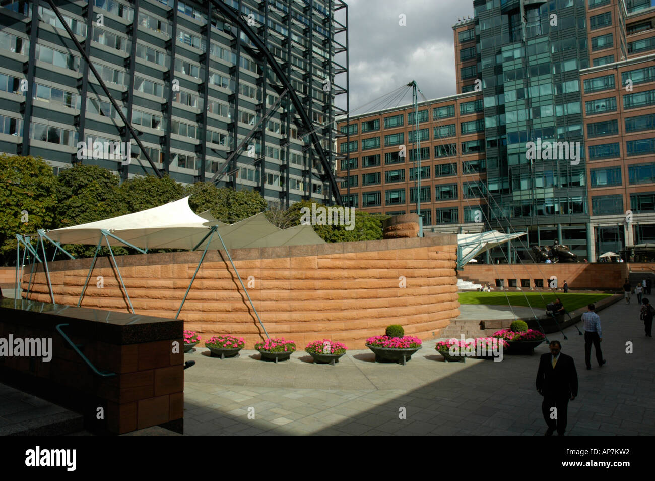 View of Exchange Square behind Liverpool Street Station London UK Stock