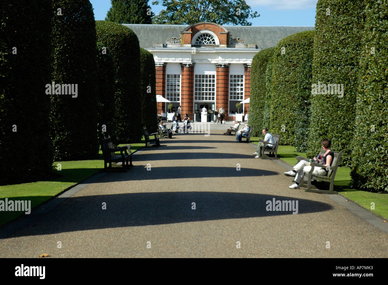 Path leading to the Orangery at Kensington Palace Gardens London UK Stock Photo