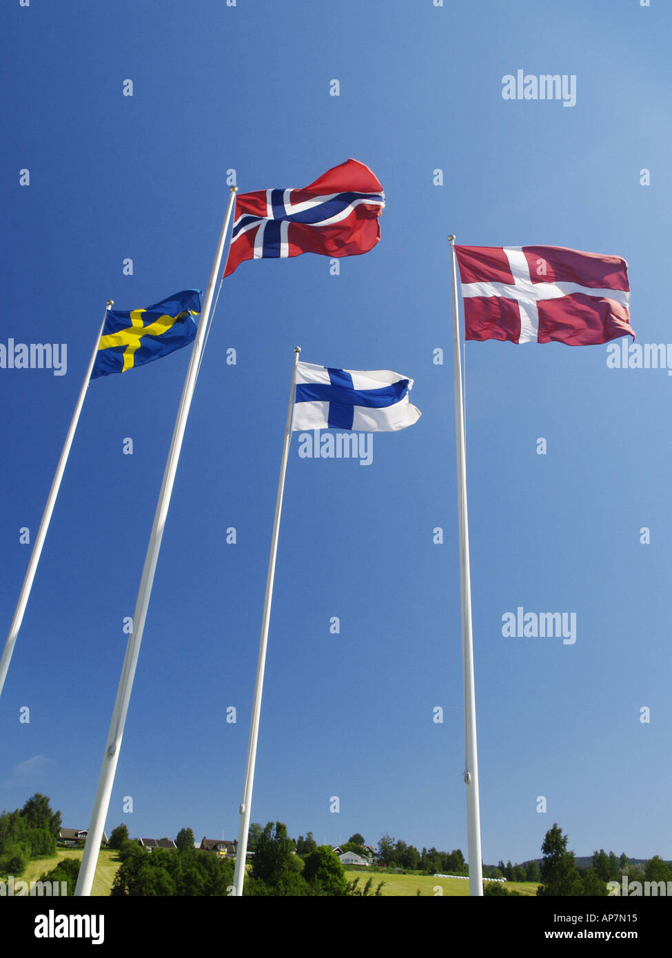 Flags of nordic countries norway denmark hires stock photography and images Alamy