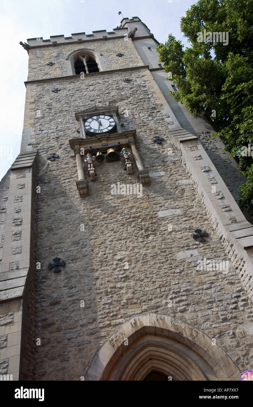The Quarter Boy Striker Clock on the Carfax Tower, Oxford Stock Photo