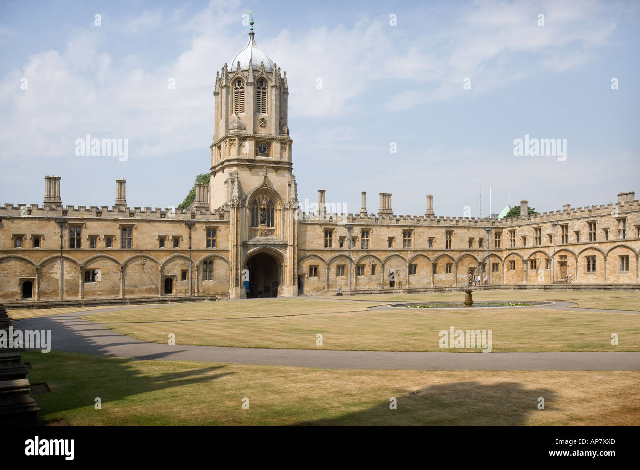 Tom Tower, Tom Quad, Christ Church College, Oxford University Stock ...